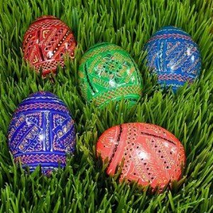 wooden easter eggs